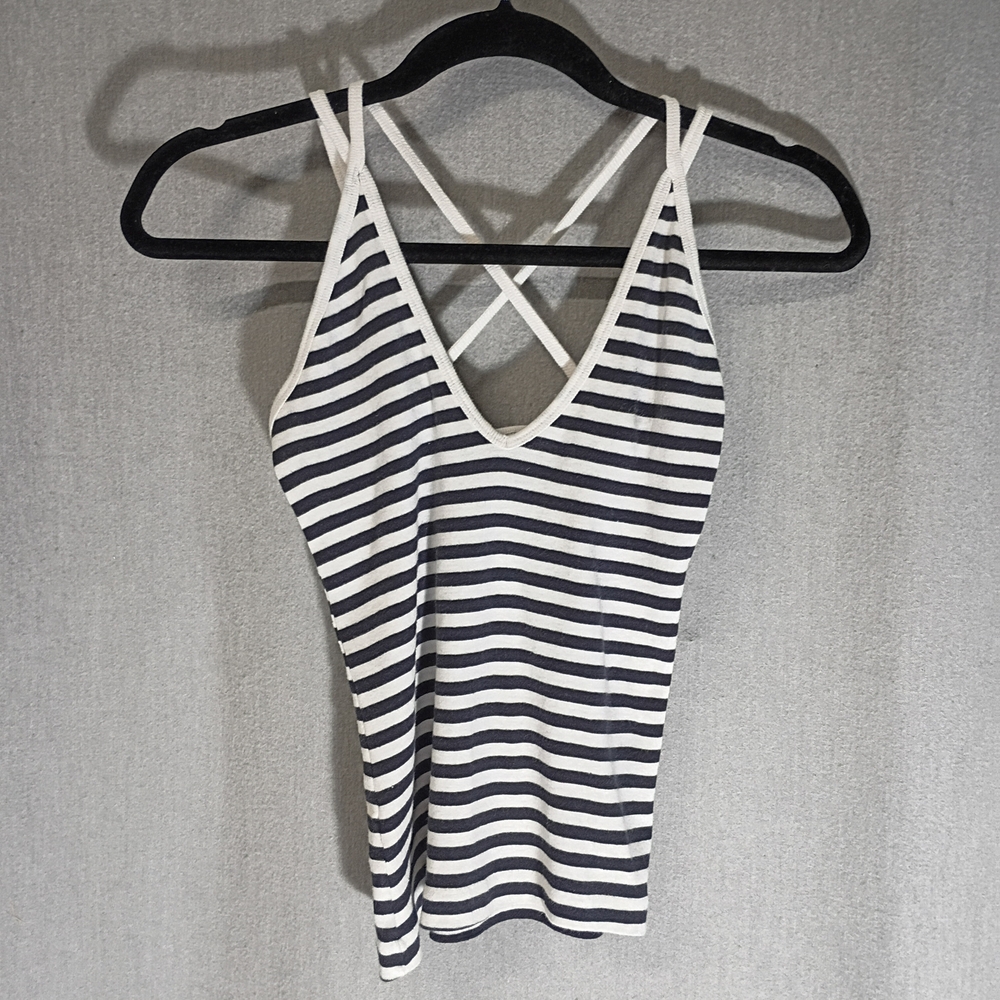 Jr's Striped V-Neck Women's Top